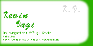 kevin vagi business card